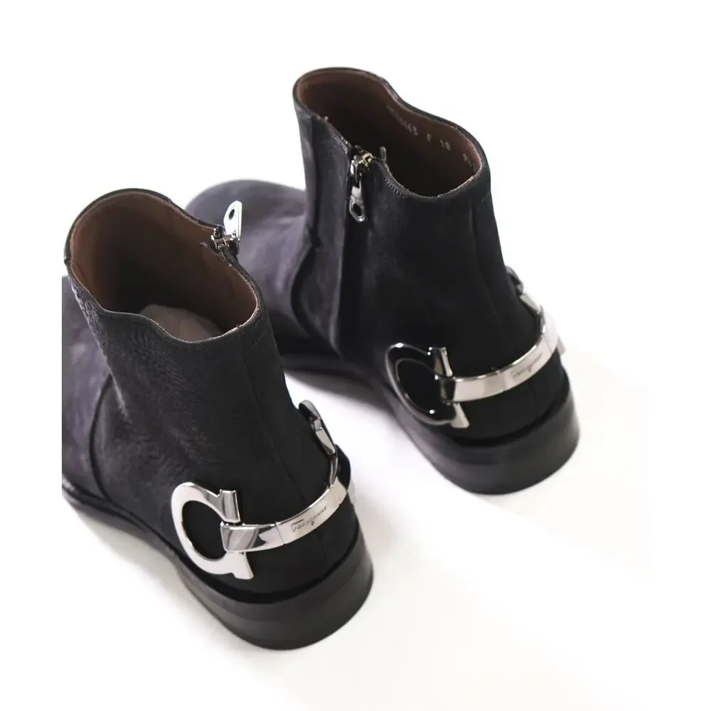 $1,290 FERRAGAMO - Black Suede 
